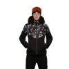Authority SJ-GLAM W printed black dámská lyžařská bunda