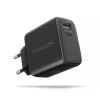 Axagon ACU-PQ45 GaN nabíječka do sítě 45W, 2x port (USB-A + USB-C), PD3.0/PPS/QC4+/SFC 2.0/AFC/Apple