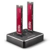 Axagon ADSA-M2C, USB-C 3.2 Gen 2 - 2x M.2 NVMe SSD CLONE MASTER dokovací stanice