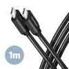 Axagon BUCM3-CM10AB, SPEED kabel USB-C - USB-C, 1m, USB 3.2 Gen 1, PD 60W 3A, ALU, oplet, černý Axagon BUCM3-CM10AB, SPEED kabel USB-C - USB-C, 1m, USB 3.2 Gen 1, PD 60W 3A, ALU, oplet, černý