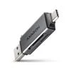 Axagon CRE-DAC, USB-C + USB-A, 5 Gbps - MINI čtečka karet, 2-slot lun SD/microSD, podpora UHS-I Axagon CRE-DAC, USB-C + USB-A, 5 Gbps - MINI čtečka karet, 2-slot lun SD/microSD, podpora UHS-I