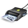 Axagon CRE-SM3SD, USB-A FlatReader 4-slot čtečka Smart card (eObčanka) + SD/microSD/SIM, kabel 1.3 m