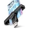 Axagon CRE-SMPA Skládací kapesní USB-A čtečka kontaktních Smart karet. Vhodná pro aplikaci eObčanka. Axagon CRE-SMPA Skládací kapesní USB-A čtečka kontaktních Smart karet. Vhodná pro aplikaci eObčanka.