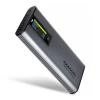 Axagon EEM2-SD2, USB-C 10Gbps externí box s displejem pro M.2 NVMe/SATA SSD, bezšroubkový, stříbrný Axagon EEM2-SD2, USB-C 10Gbps externí box s displejem pro M.2 NVMe/SATA SSD, bezšroubkový, stříbrný