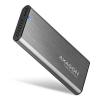 AXAGON EEM2-SG2, USB-C 3.2 Gen 2 - M.2 NVMe SATA SSD kovový RAW box, bezšroubkový, stříbrný