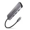 Axagon HMC-5 SUPERSPEED USB-C combo 5in1 hub, stříbrná