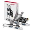 AXAGON PCEA-S4N, PCIe řadič - 4x sériový port (RS232) 250 kbps, vč. LP