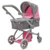 Baby Mix Kočárek pro panenky 2v1 Sophie pink-grey