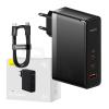 Baseus Nástěnná nabíječka GaN5 Pro 2xUSB-C + USB, 140 W (černá)