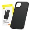 Baseus Pouzdro na telefon pro iPhone 15 Plus Fauxther Series (černé)