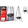 Bbq Gril na dřevěné uhlí závěsný na trojnožce pr. 48 cm