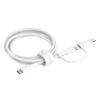 Belkin BOOST CHARGE™ PRO 2v1 USB-C a Lightning kabel, 1,5m, bílý - odolný Belkin BOOST CHARGE™ PRO 2v1 USB-C a Lightning kabel, 1,5m, bílý - odolný