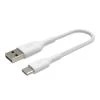Belkin BOOST CHARGE™ USB-C/USB-A kabel, 15cm, bílý - odolný Belkin BOOST CHARGE™ USB-C/USB-A kabel, 15cm, bílý - odolný