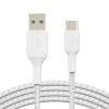 Belkin BOOST CHARGE USB-C/USB-A kabel, 1m, bílý - odolný