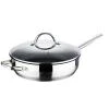 Bergner Pánev s mramorovým povrchem a poklicí GOURMET 24 cm nerez