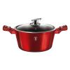 Berlingerhaus Kastrol s mramorovým povrchem a poklicí 28 cm Burgundy Metallic Line