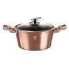 Berlingerhaus Kastrol s mramorovým povrchem a poklicí 30 cm Rosegold Metallic Line Berlingerhaus Kastrol s mramorovým povrchem a poklicí 30 cm Rosegold Metallic Line