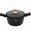 Berlingerhaus Kastrol s poklicí s mramorovým povrchem 24 cm Black Rose Collection