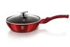 Berlingerhaus BH-1259 Pánev hluboká s mramorovým povrchem a poklicí 24 cm Burgundy Metallic Line