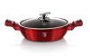 Berlingerhaus BH-1263 Pekáč kulatý s mramorovým povrchem a poklicí 28 cm Burgundy Metallic Line