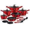 Berlingerhaus Sada nádobí s mramorovým povrchem 15 ks Burgundy Metallic Line Berlingerhaus Sada nádobí s mramorovým povrchem 15 ks Burgundy Metallic Line