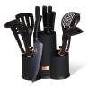 Berlingerhaus Sada nožů a kuchyňského náčiní ve stojanu 12 ks Black Rose Collection Berlingerhaus Sada nožů a kuchyňského náčiní ve stojanu 12 ks Black Rose Collection