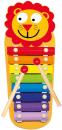 Bino Baby xylofon Lvíček 8 kláves 32cm duhový kov (hudební nástroje)
