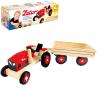 Bino DŘEVO Traktor Zetor set s vlečkou (dřevěná hračka)