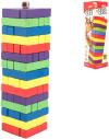 Bonaparte DŘEVO Hra věž Jenga barevná 60 dílků (společenská hra)