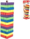 Bonaparte DŘEVO Hra věž Jenga barevná 60 dílků (společenská hra)