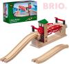 Brio DŘEVO Set most železniční s výtahem + 2 koleje rozšíření k vláčkodráze