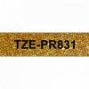 Brother - TZe-PR831 černá / zlatá (12mm, 8m,)