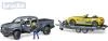 Bruder 02504 RAM Roadster Racing Team set odtahovka se sporťákem a figurkou