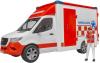 Bruder 02676 Mercedes-Benz Sprinter sanitka s řidičem na baterie Světlo Zvuk