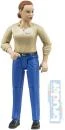 Bruder 60408 Figurka kloubová žena 11cm modré kalhoty 1:16 plast