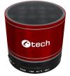 C-TECH reproduktor SPK-08R, bluetooth, baterie, USB-C, červená