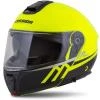 CASSIDA Modulo 2.1 Compass fluo žluto-černo-stříbrno-červená výklopná helma na motorku