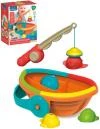 Clementoni Baby chytání rybiček duhové set lodička + 4 rybky s prutem Clementoni Baby chytání rybiček duhové set lodička + 4 rybky s prutem