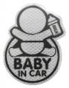 Compass Dekor samolepící BABY IN CAR stříbrný