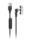 Connect IT Magnetic PowerLink 3in1 kabel (USB-C/Lightning/MicroUSB), 2m, ČERNÁ Connect IT Magnetic PowerLink 3in1 kabel (USB-C/Lightning/MicroUSB), 2m, ČERNÁ