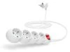 Connect IT Prodlužovací kabel 230 V, 4 zásuvky, 3 m, s vypínačem (bílý) Connect IT Prodlužovací kabel 230 V, 4 zásuvky, 3 m, s vypínačem (bílý)