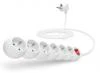 Connect IT Prodlužovací kabel 230 V, 6 zásuvek, 3 m, s vypínačem (bílý) Connect IT Prodlužovací kabel 230 V, 6 zásuvek, 3 m, s vypínačem (bílý)