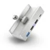Connect IT USB DeskHub 4v1 na desku stolu, STŘÍBRNÝ Connect IT USB DeskHub 4v1 na desku stolu, STŘÍBRNÝ