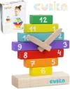 Cubika DŘEVO Baby Hodiny magnetické navlékací stavebnice set 10 dílků
