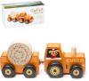 Cubika DŘEVO Magnetický set traktor s vlečkou a nákladem (dřevěná hračka)