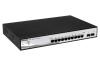 D-Link DGS-1210-10P L2/L3 Smart+ PoE switch, 8x GbE PoE+, 2x SFP, PoE 65W, fanless