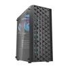 Darkflash Počítačová skříň DK351 + 4 ventilátory (černá)