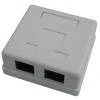 DATACOM Datová zásuvka UTP CAT5E 2xRJ45 na omítku bílá DATACOM Datová zásuvka UTP CAT5E 2xRJ45 na omítku bílá