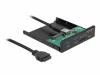 DeLock 3.5” USB 3.2 Gen 1 přední panel 1 x USB Type-C™ + 2 x USB Typu-A + SD a slot Micro SD