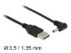 DeLock Cable USB Power DC 3.5 x 1.35 mm Male 90° 1.5 m